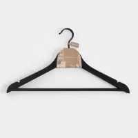 Плечики - вешалка для одежды LaDо́m, покрытие софт тач, 44&times;3&times;23.5 см, 3 шт., с перекладиной, широкие плечики