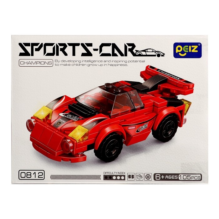 Конструктор Гонка &laquo;Спорткар&raquo;, 105 деталей