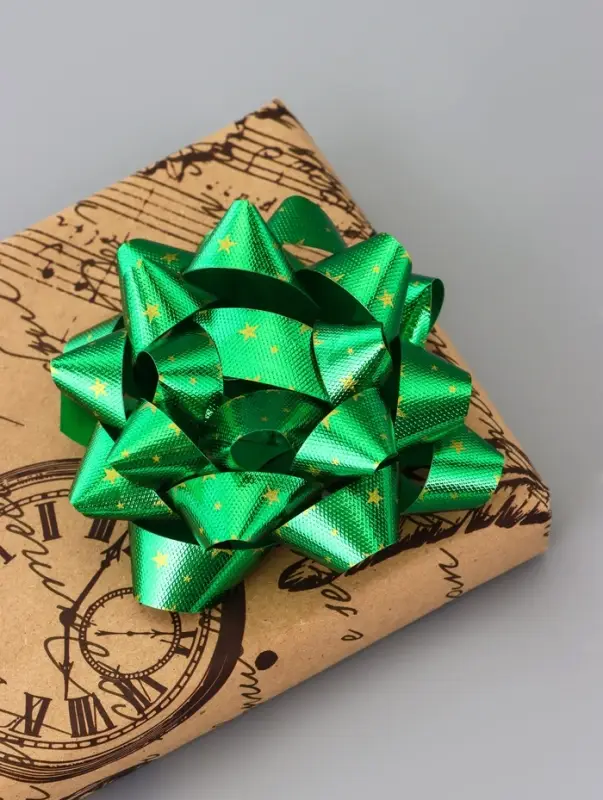 Подарочный Бант - звезда №10 &laquo;Звёзды&raquo;, для упаковки подарков, набор 6 шт., МИКС