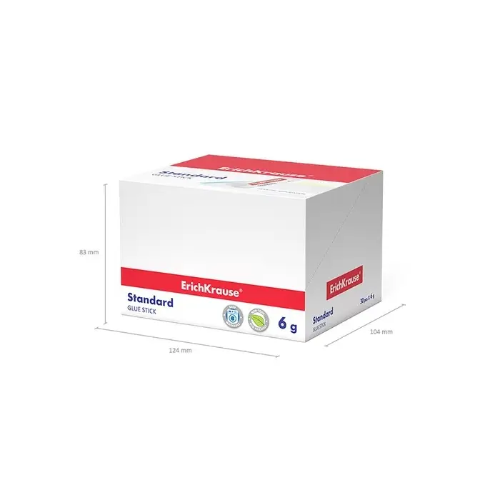 Клей-карандаш ErichKrause Standard, 6 г, быстрое склеивание Клей-карандаш ErichKrause Standard, 6 г, быстрое склеивание