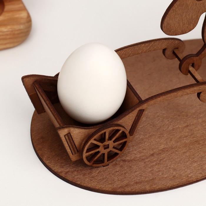 Подставка Подставка "Пасхальный кролик с тачкой" золотая