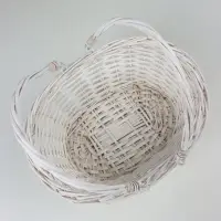 Корзина плетеная (ива) D35х26 H15 HH27 B27х19, 1 шт., белый