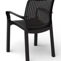 Стул садовый пластиковый Rattan, 50.6&times;58&times;83.3 см, цвет горький шоколад