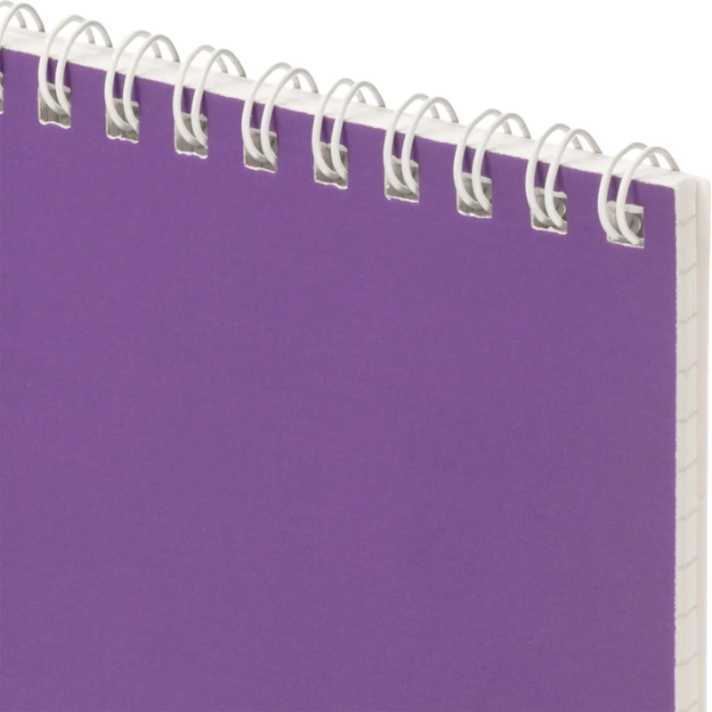 Блокнот А5 60л Attache Metallic Фиолет клетка, греб, картон, фольга