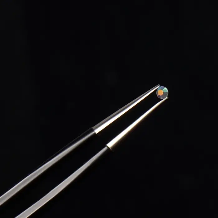 Стразы для декора, круглые, разноразмерные, прозрачные, голографические