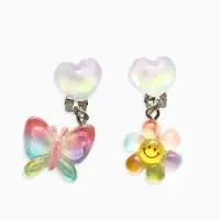 Серьги-клипсы детские Выбражулька «Бабочка», сияющие, цветные