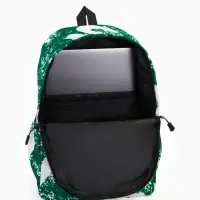 Рюкзак молодёжный на молнии, с карманами, размер 30&times;13&times;42 см, зелёный