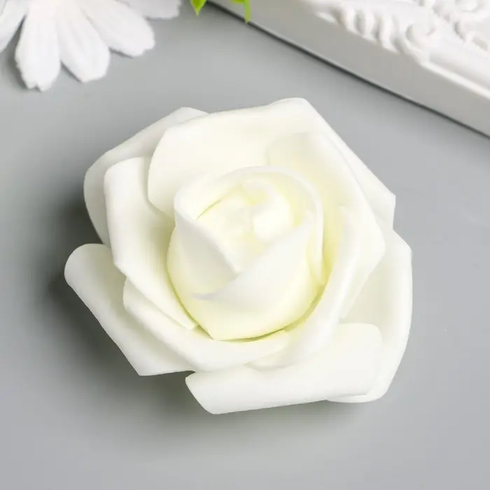 Декор для творчества &laquo;Молочная роза пышная&raquo;, d=7 см