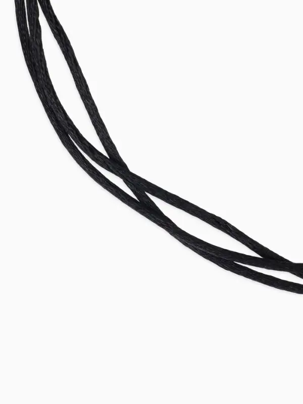 Шнурок для крестика, набор 3 шт. длина 100 см, диаметр 1.5 мм, нейлоновый гайтан, черный