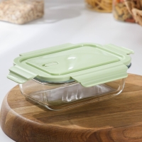 Контейнер из жаропрочного стекла с крышкой Cook and Freeze, 650 мл, 17,5×13×6 см, цвет МИКС