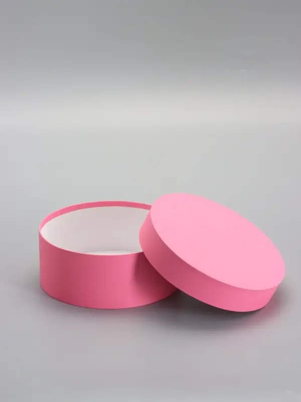 Коробка круглая розовая, 20 х 8 см