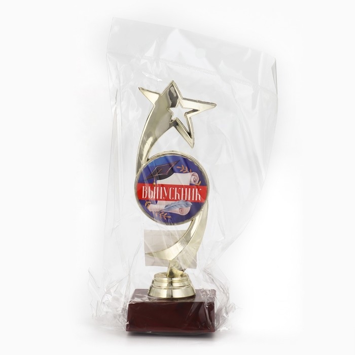 Фигура на Выпускной «Выпускник», золото, красная подставка, 18 х 6 х 6 см. Фигура на Выпускной «Выпускник», золото, красная подставка, 18 х 6 х 6 см.