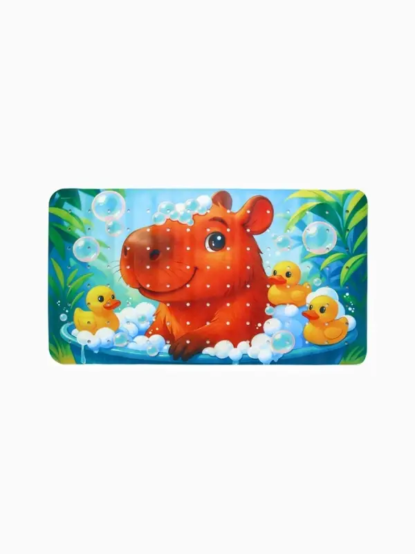 Коврик для ванной противоскользящий, на присосках «Капибара», детский, 40×70 см Коврик для ванной противоскользящий, на присосках «Капибара», детский, 40×70 см