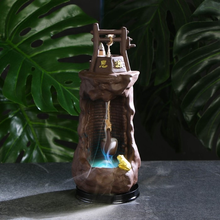 Подставка для благовоний "Колодец" 25×10×10 см, с подсветкой, батарейки LR44