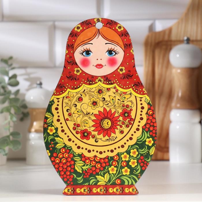 Доска разделочная сувенирная  Доска разделочная сувенирная "Матрешка", 14,9×23 см