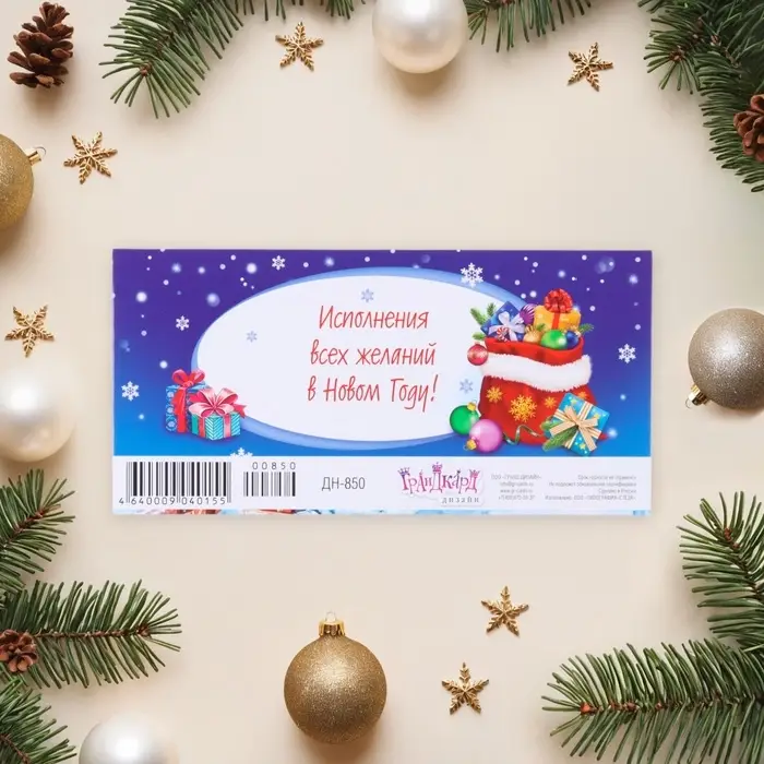 Конверт для денег «Сюрприз новогодний», 8.3×16.5 см Конверт для денег «Сюрприз новогодний», 8.3×16.5 см