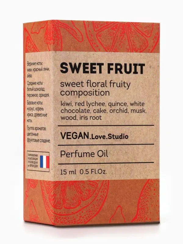 Парфюмерное масло женское VEGAN.Love.Studio Sweet Fruit, 15 мл (по мотивам Fantasy (B.Spears)