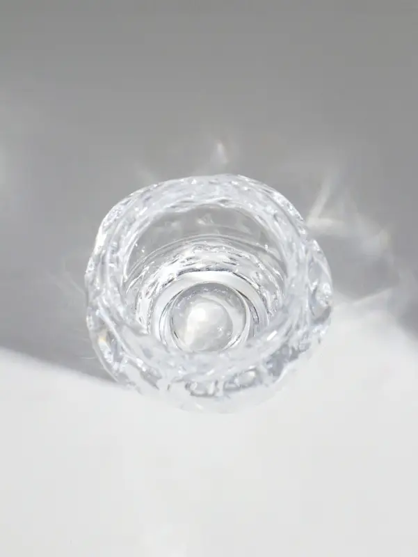 Подсвечник стекло на 1 свечу "Бутон. Лёд" прозрачный d=3,5 см 6х6х6 см