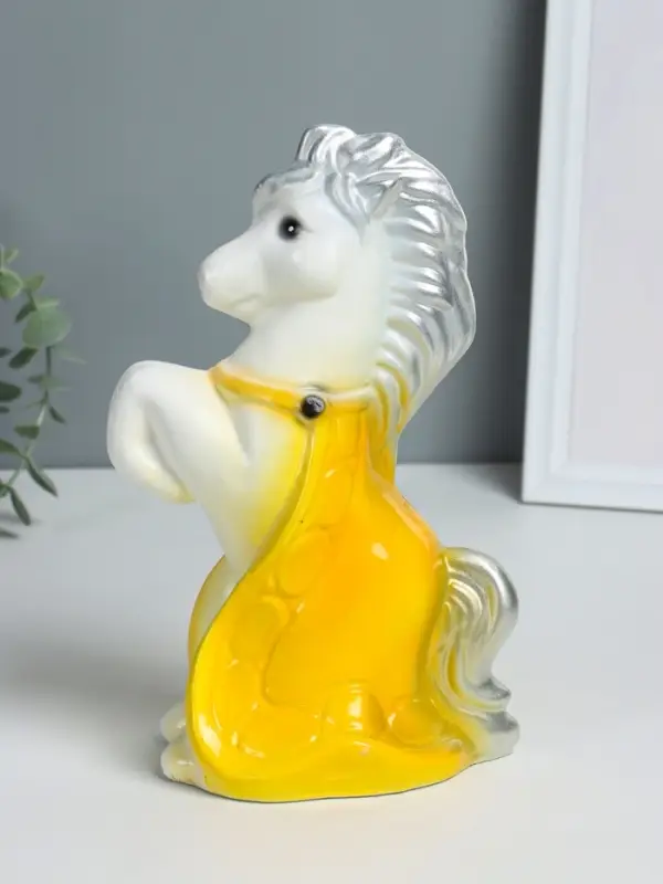 Копилка "Лошадка с попоном" высота 25 см, белый