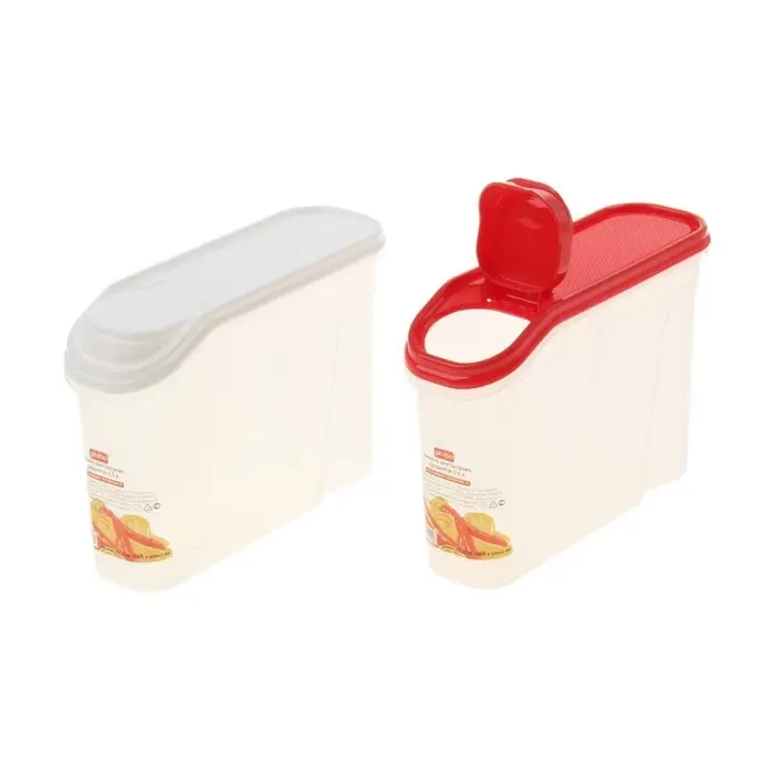 Ёмкость для хранения сыпучих продуктов phibo, 1.5 л, пластик, прозрачная, крышка МИКС