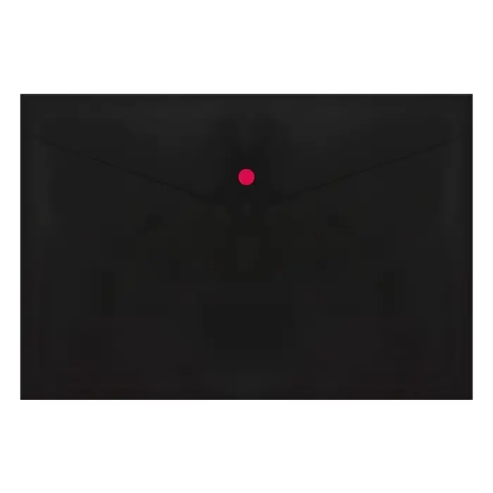 Набор папок-конвертов на кнопке 4 штуки, А4, 180 мкм, Calligrata No Secret, непрозрачные, черные, микс цветных кнопок