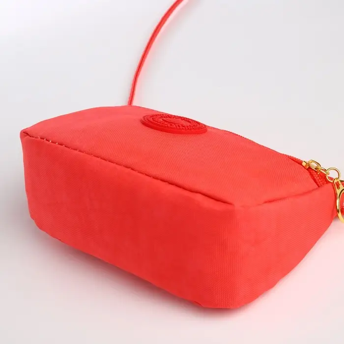 Сумка женская кросс-боди на молнии, 18&times;6.5&times;12 см, однотонная, розовая