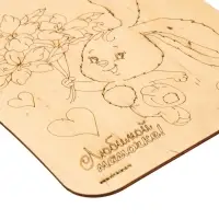 Доска для выжигания &laquo;Заяц с букетом&raquo;