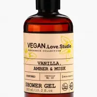 Набор женский VEGAN.Love.Studio "Vanilla, Amber, Musk": гель для душа 300 мл + мыло для рук 300 мл 1