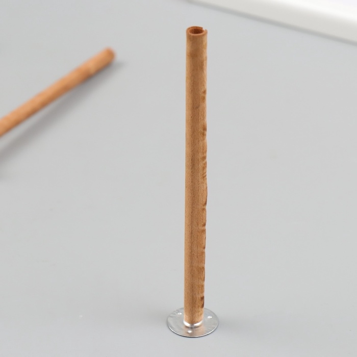 Фитиль для свечи дерево с металлическим держателем круглый набор 2 шт 0,6х12,5 см Фитиль для свечи дерево с металлическим держателем круглый набор 2 шт 0,6х12,5 см