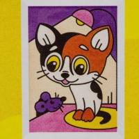 Фреска Картина из песка Котенок   Пз/Ф-009