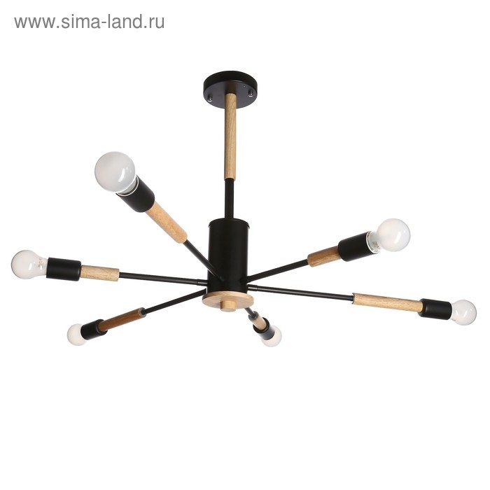 Люстра "Этингер" 6х40Вт E27 черный 94х94х50 см BayerLux