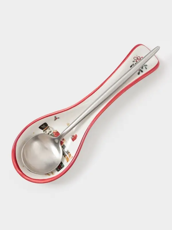 Подставка под ложку новогодняя Доляна «Щелкунчик», 22.3×7.1×2.5 см, доломит, белая Подставка под ложку новогодняя Доляна «Щелкунчик», 22.3×7.1×2.5 см, доломит, белая