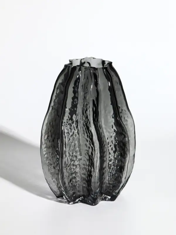 Ваза стекло настольная  Ваза стекло настольная "Кэли" 21х12х6 см, серый