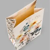 Пакет подарочный с лентой &laquo;Цветочный&raquo;, 13&times;23&times;7 см