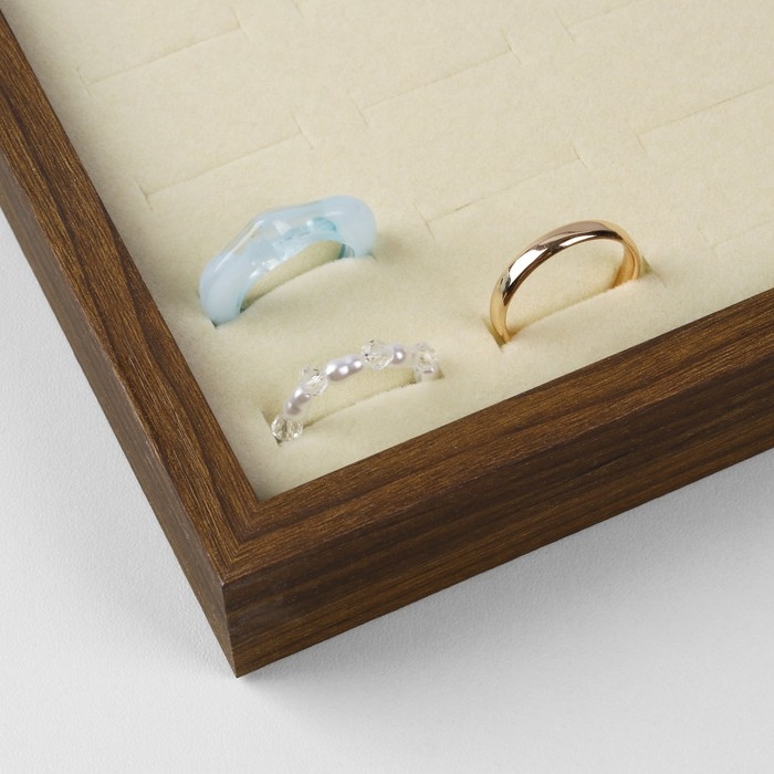 Подставка под кольца «Эко» 100 мест, 35,1×24,1×2,7 см, цвет бежевый в дереве Подставка под кольца «Эко» 100 мест, 35,1×24,1×2,7 см, цвет бежевый в дереве
