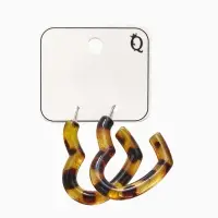 Серьги акрил &laquo;Леопард&raquo;, сердце, цветной в серебре