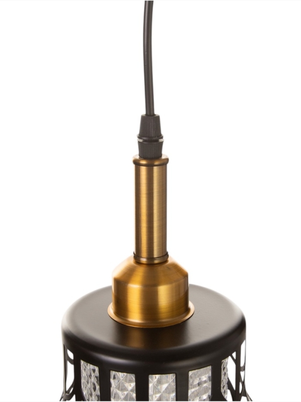 Светильник Светильник "Волны" 1х40Вт Е27 черный/золото 16х16х21+100см