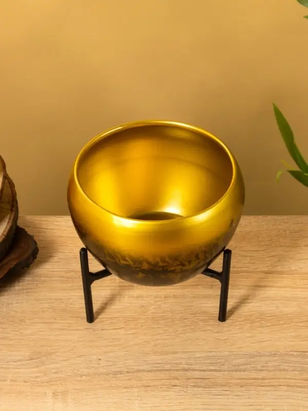 Кашпо на подставке  Кашпо на подставке "Горшочек для мёда" железо 15х15х15 см