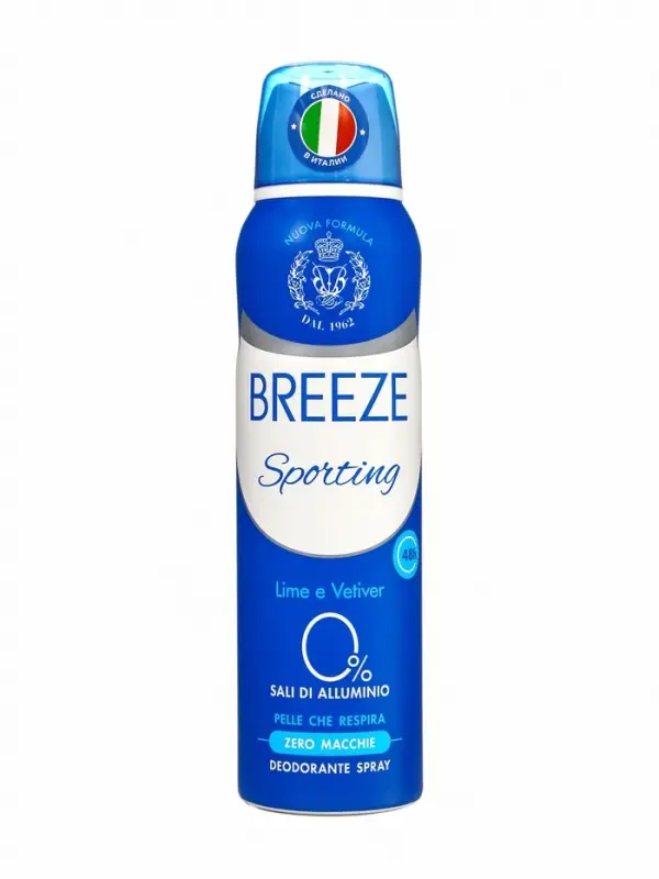 BREEZE Дезодорант aэрозоль SPORTING 150 мл BREEZE Дезодорант aэрозоль SPORTING 150 мл