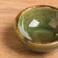 Соусник керамика, цв. зелёно-коричневый,  3,5х3,5х1,5 см
