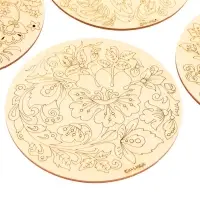 Роспись по дереву &laquo;Русские узоры&raquo;, хохлома, 5 шт., заготовки для творчества