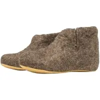 Домашние валенки Wild, серо-коричневые (натуральные), размер 35