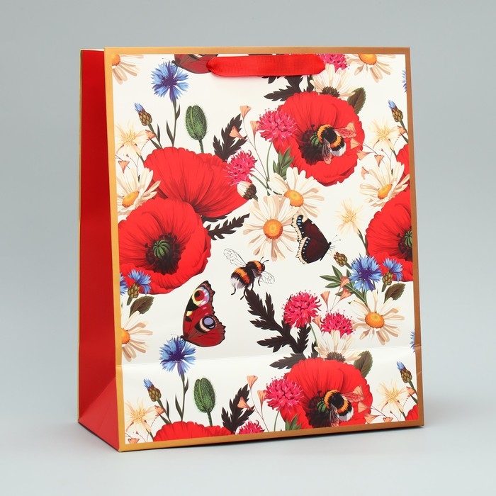 Пакет подарочный, упаковка, «Яркий букет», 30.5 х 25.4 х 12.7 см Пакет подарочный, упаковка, «Яркий букет», 30.5 х 25.4 х 12.7 см