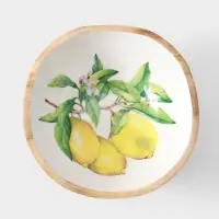 Салатник &laquo;Лимоны&raquo;, 23&times;23&times;10.5 см, дерево манго