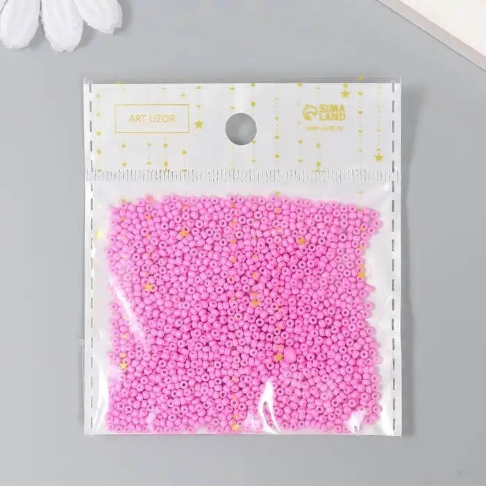 Бисер стекло 12/0  Бисер стекло 12/0 "Розовая фуксия" 15 гр