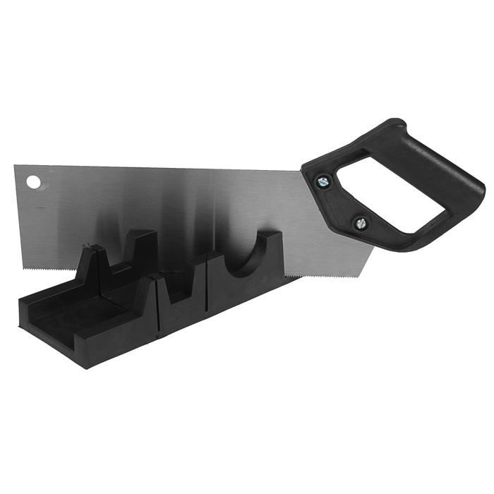 Стусло с ножовкой ТУНДРА, стусло 45 90 135° 300х65 мм, ножовка 300 мм Стусло с ножовкой ТУНДРА, стусло 45 90 135° 300х65 мм, ножовка 300 мм