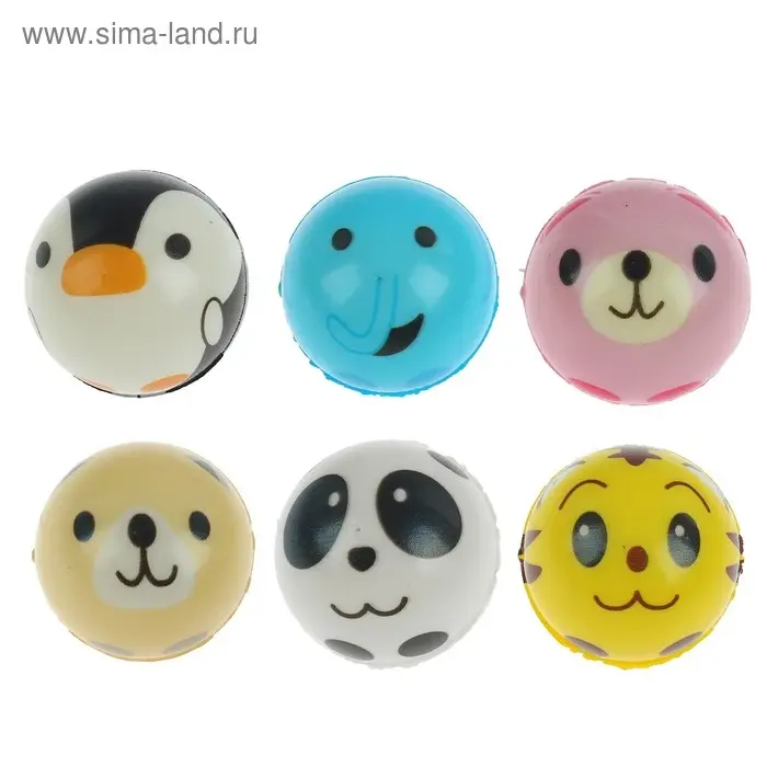 Мяч детский мягкий «Зверёк», 4.5 см, МИКС Мяч детский мягкий «Зверёк», 4.5 см, МИКС