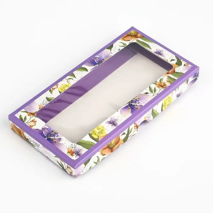 Коробка для шоколада «Ботаника», с окном, 16.4 х 8.4 х 1.7 см Коробка для шоколада «Ботаника», с окном, 16.4 х 8.4 х 1.7 см