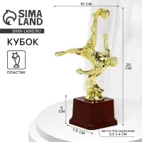 Наградная фигура кубок &laquo;Футболист&raquo;, золото, подставка пластик, 20 см