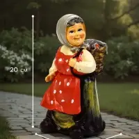 Садовая фигура из полистоуна &laquo;Бабушка с гусем&raquo;, 10&times;10&times;20 см, Greengo